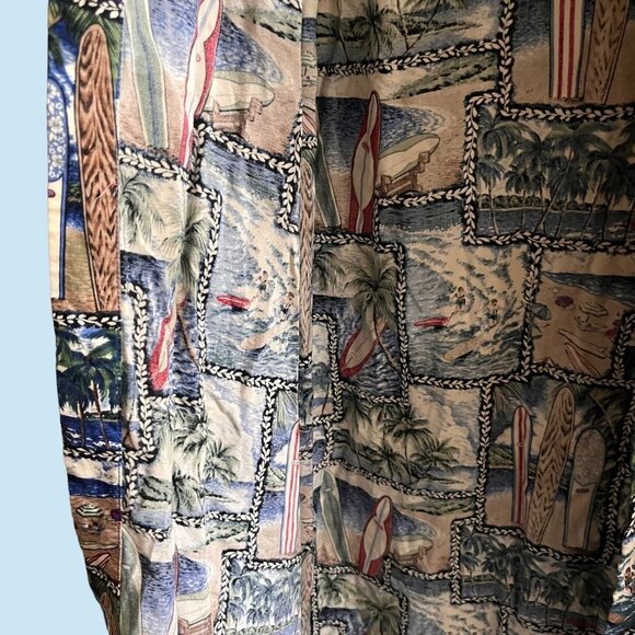Aloha Hut Shirt Mens XL Hawiian Luau Beach Surfboard Summer Time All Over Print - Picture 6 of 9